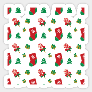 Christmas Tree and Santa's Socks Sticker